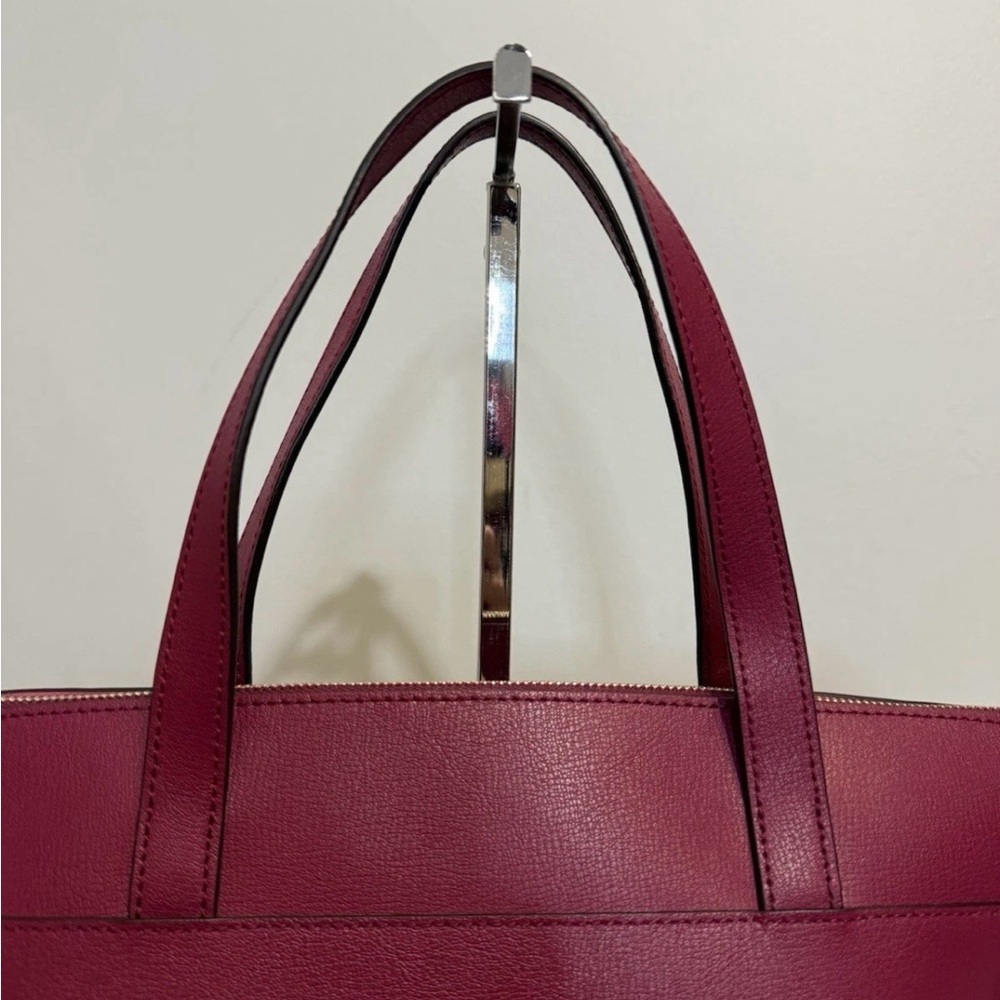 Kate Spade Patrice Satchel Crossbody Bag Deep Red Cranberry Leather - Picture 7 of 16